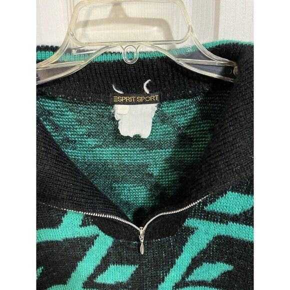 Vintage Sprit Sport Women's Large Abstract Print Sweater 80s Theme Oversized - Picture 3 of 6